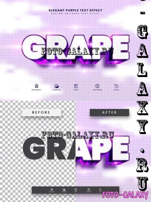 Grape Purple Editable Text Effect - 280339390 - PFDEEPQ