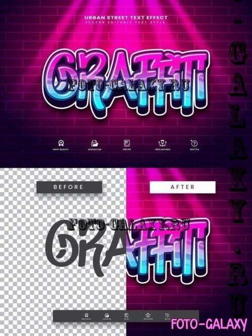 Graffiti Editable Vector Text Effect - 279974496 - VPWZ9JC
