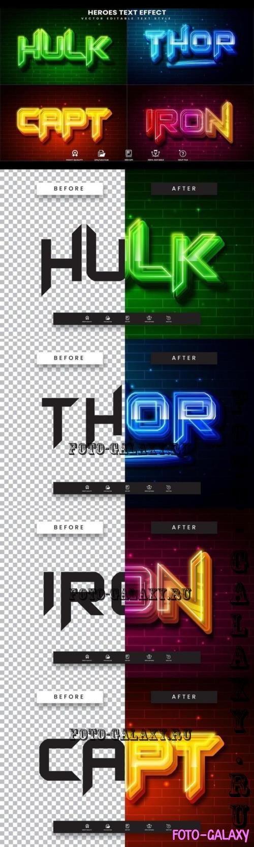 Heroes Light Editable Text Effect - 279915845 - HYGEEW7