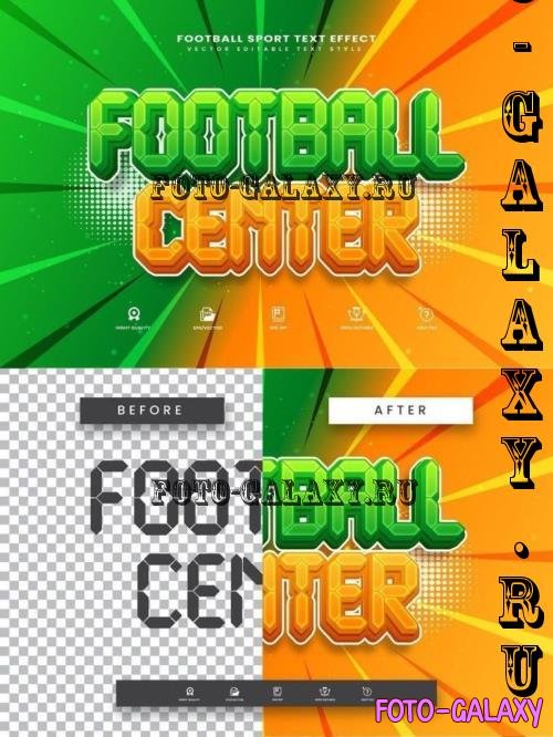 Football Center Editable Text Effect - 280053301 - 7ZQQ327
