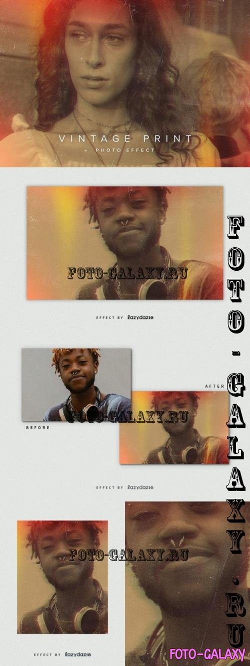 Worn Vintage PSD Photo Effect - QTYDKTR