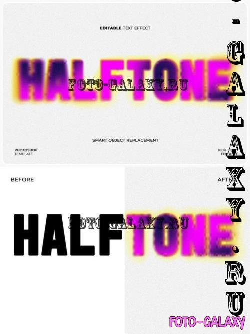 Halftone Blur Text & Logo Effect - 7264RVN