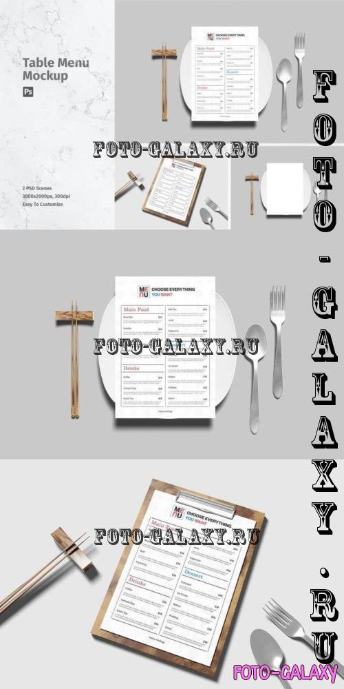 Table Menu Mockup - UV9RVA7