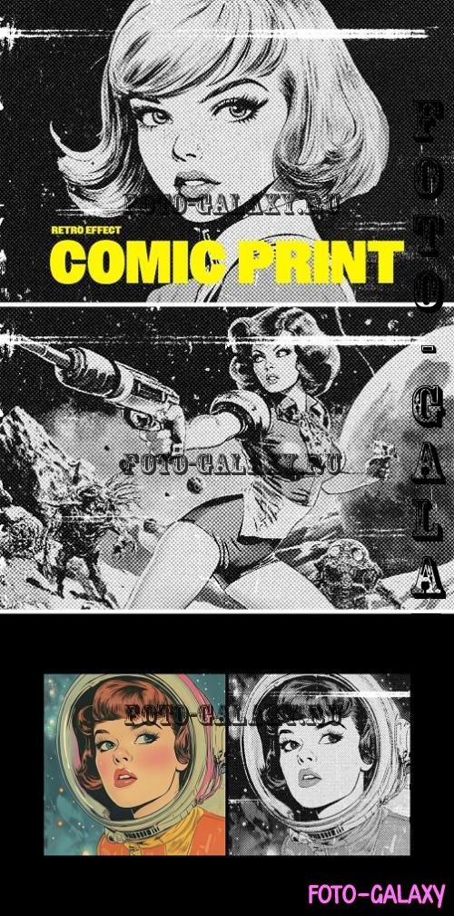 Comic Print Retro Photo Effect - 4SYK46U