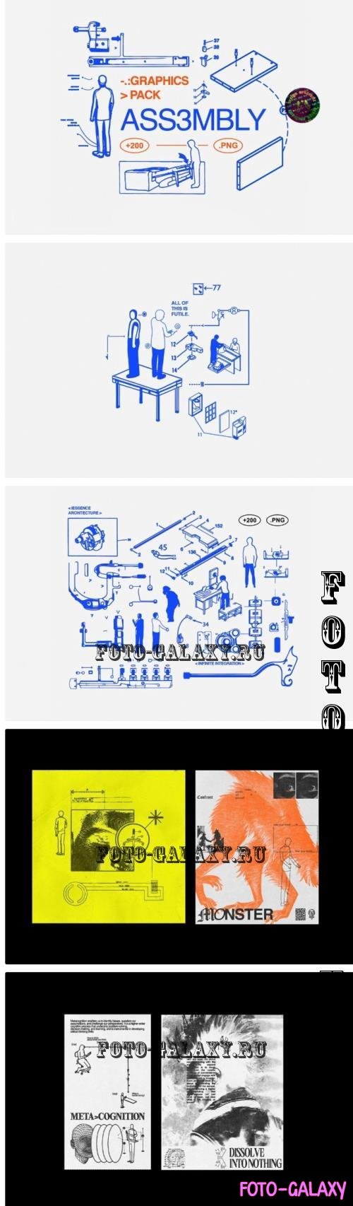 Assembly Graphics Pack (+200 .Png) - 92448759