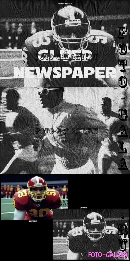 Glued Newspaper Scanner Print Effect - 290992081 - 82J53T4
