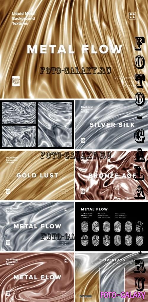 Liquid Metal Background Textures - 290965510 - 6XM23SU