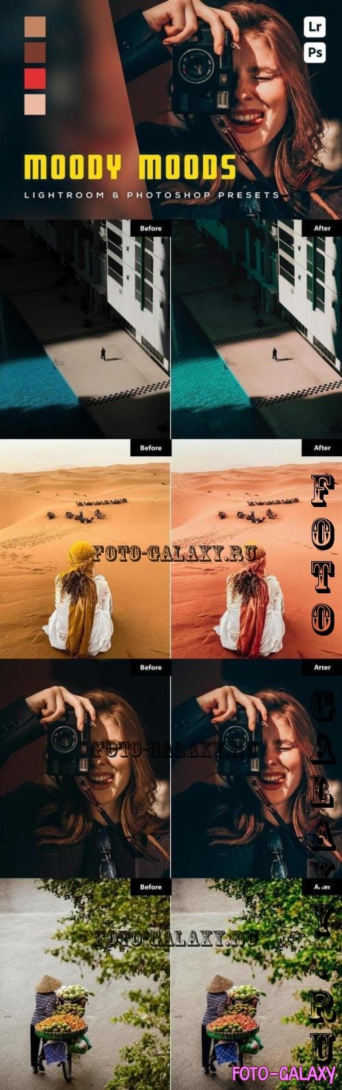 6 Moody Moods Lightroom and Photoshop Presets - Y436MDE