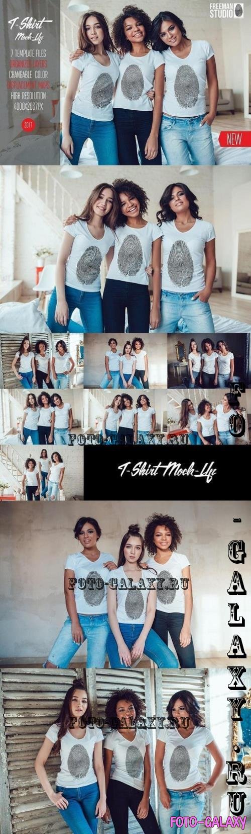Women's T-Shirts Mock-Up Vol.1 2017 - 1216495 - UQJ97BR