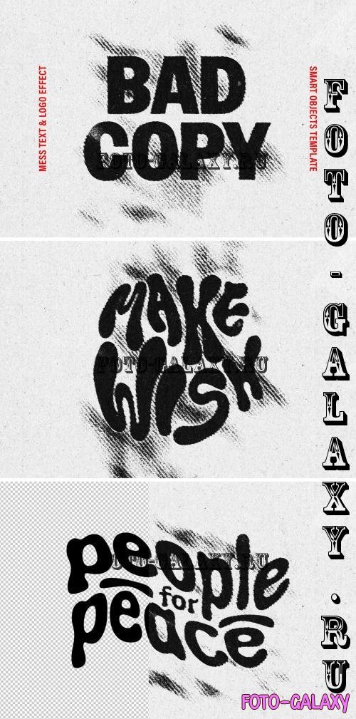 Messy Printed Text & Logo Effect - 290924488 - 34JN3NK