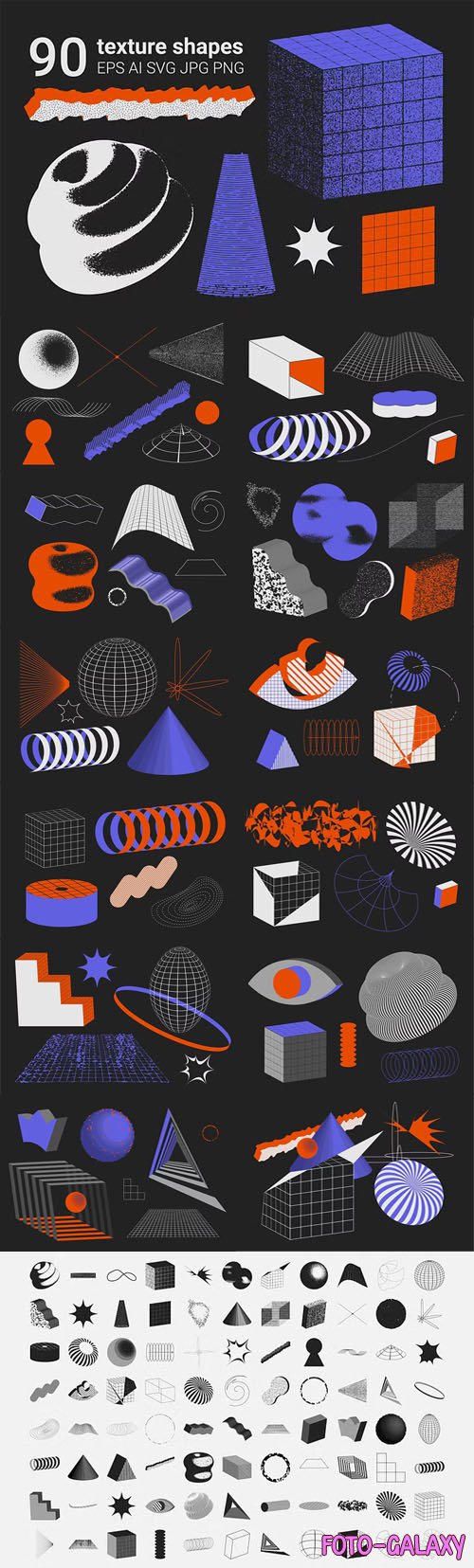 90 Vector Texture Shapes