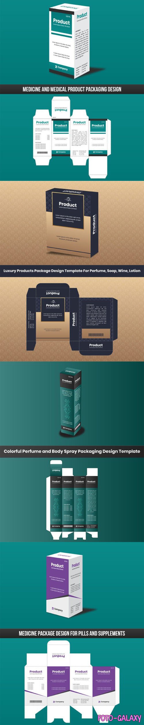 Products Packaging Pack - Vector Design Templates