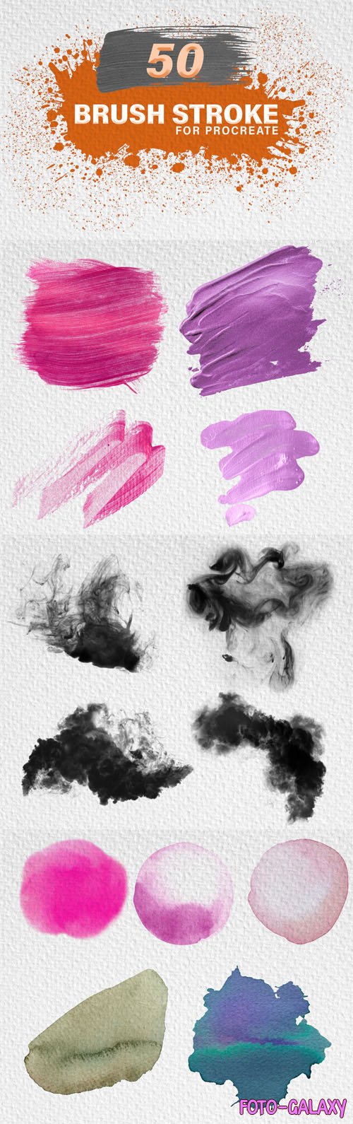 Brush Stroke Stamps - Procreate Brushes