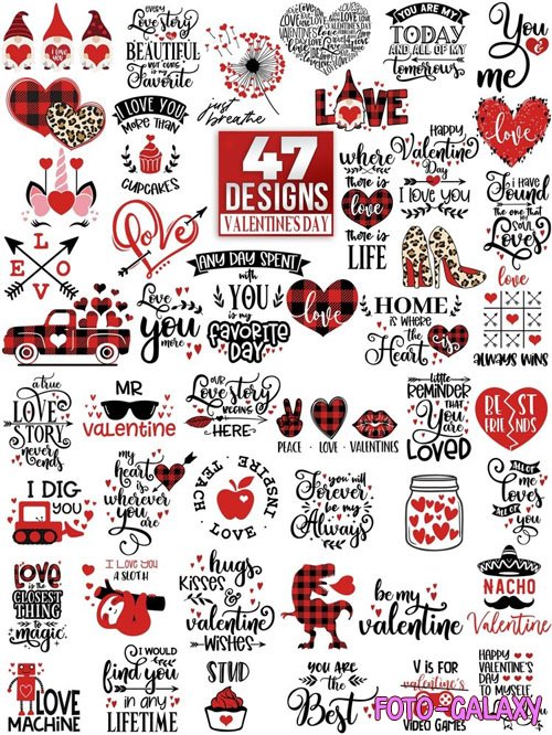 Valentines Day SVG Bundle - Valentine Quotes Bundle SVG