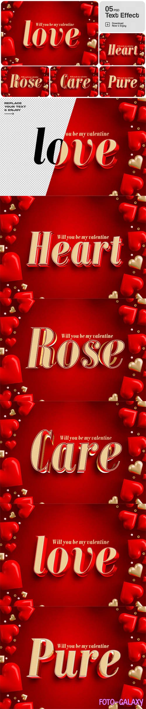 Valentine's Day Text Effects for Photoshop