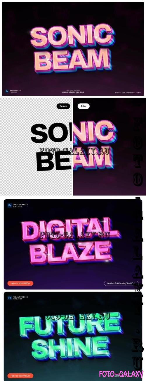 Gradient Bold Glowing Text Effect - NRY8MTG