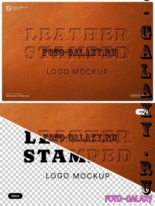 Leather Stamped Logo Mockup - AVMZNUN