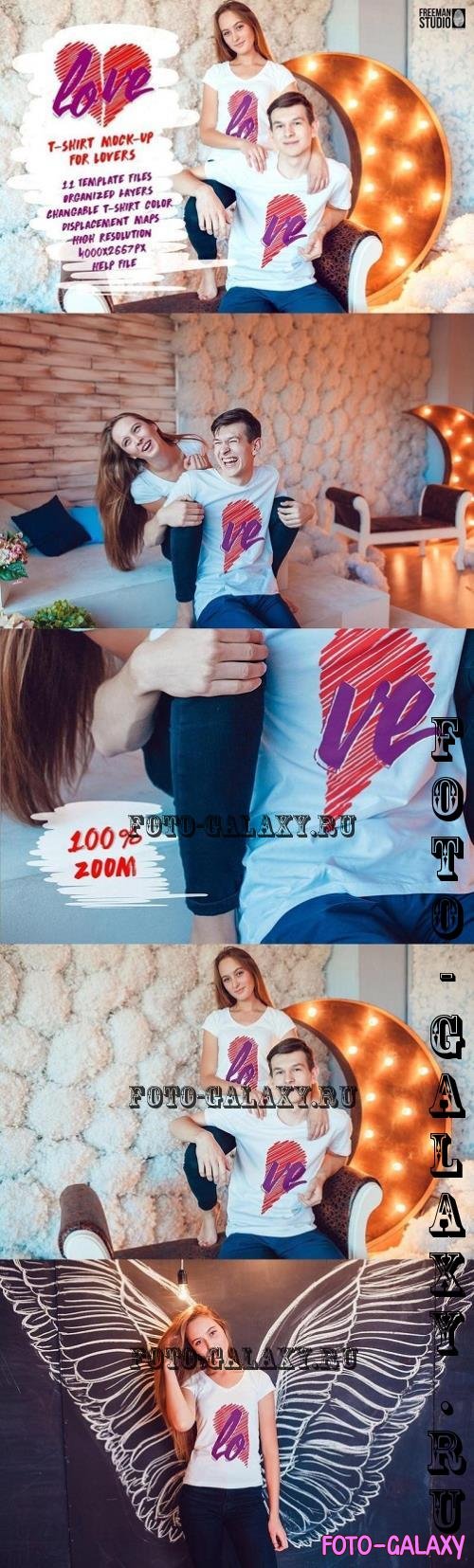 Love Story T-Shirt Mock-Up - 939873 - KLX4WK5