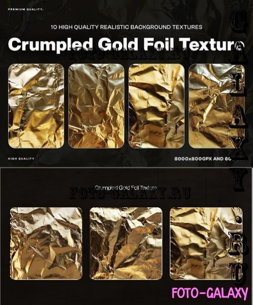 Crumpled Gold Foil Texture - DTTR74V