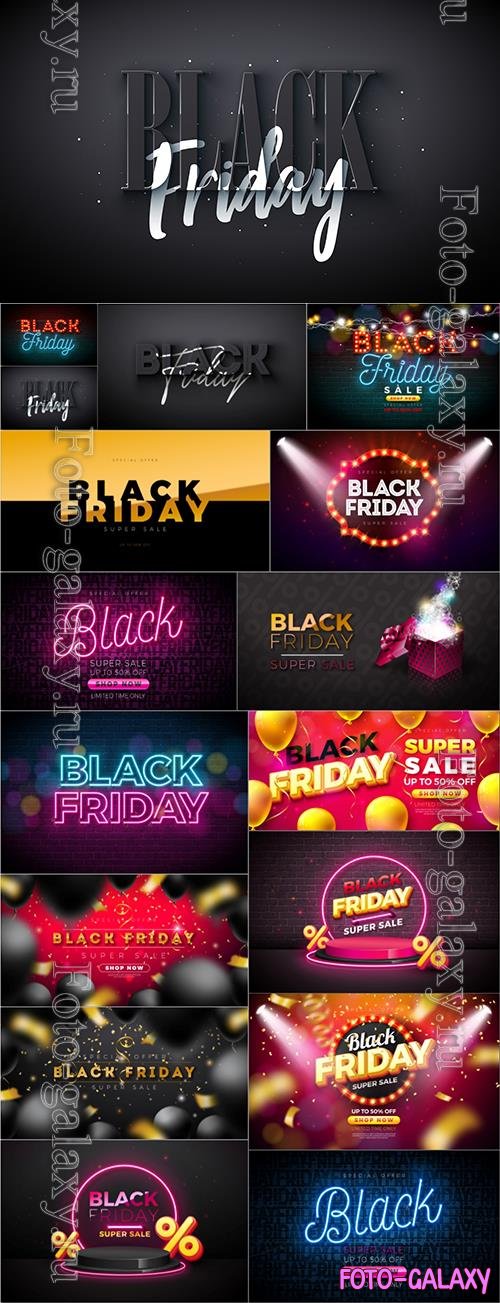 Black friday sale vector illustration