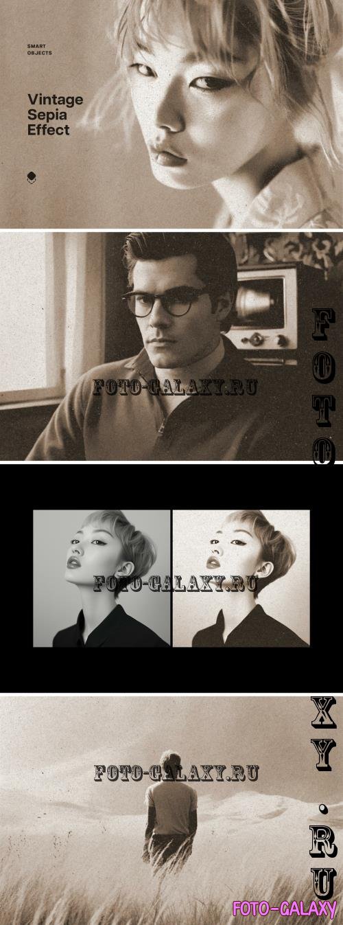 Vintage 90s Sepia Photo Effect - 290712169 - BPP2D5P