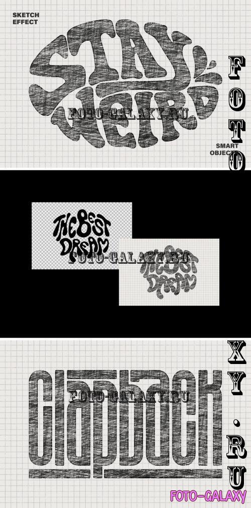 Pencil Sketching Text & Logo Effect - 291049140 - 75AMGPX