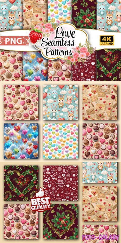 8 Seamless Love Patterns