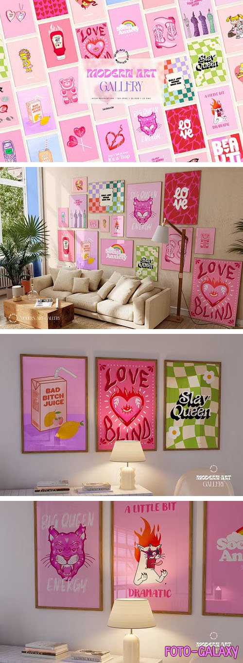 Modern Art Gallery - 25 Preppy Poster Bundle