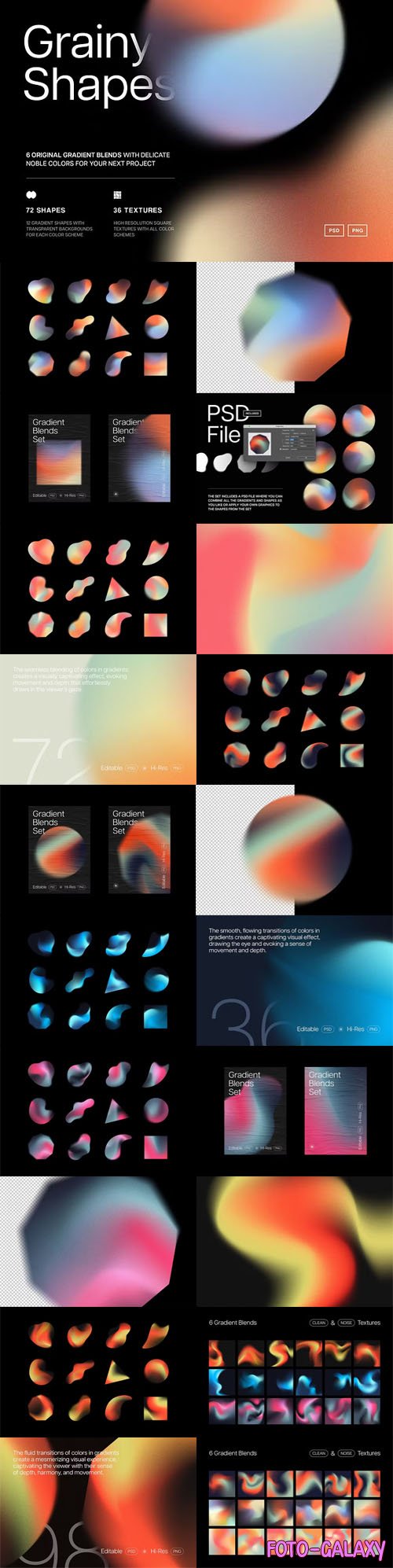 Grainy Shapes - Gradient Shapes Collection