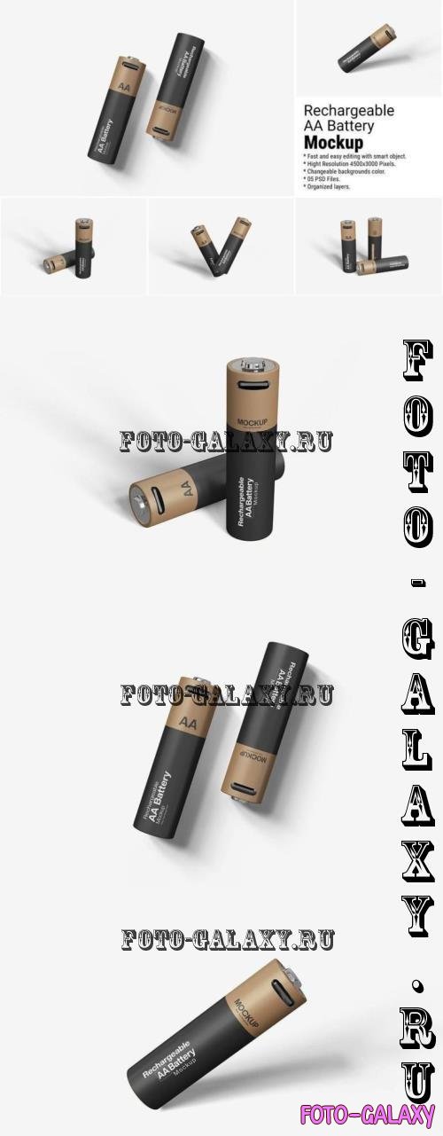 Rechargeable AA Battery Mockup - WEMTK5H