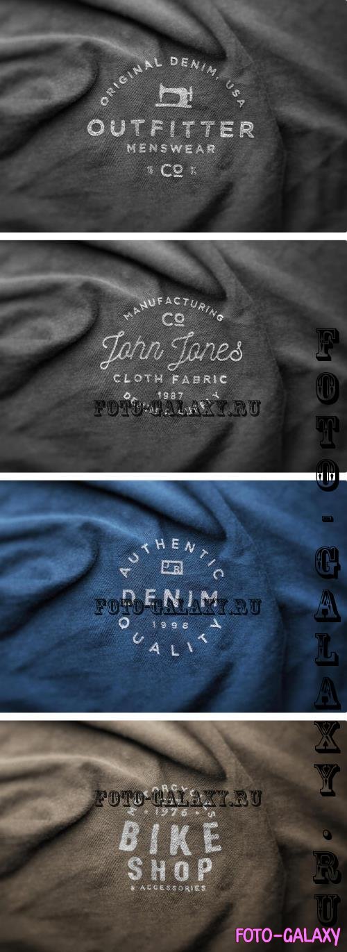 Authentic Fabric Logo Mockup