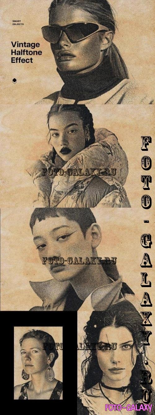 Vintage-Style Halftone Photo Effect - 291048808 - 3AM5XUN