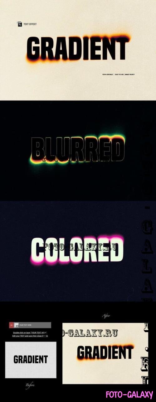 Gradient Blur Text Effect - AZA4XUX