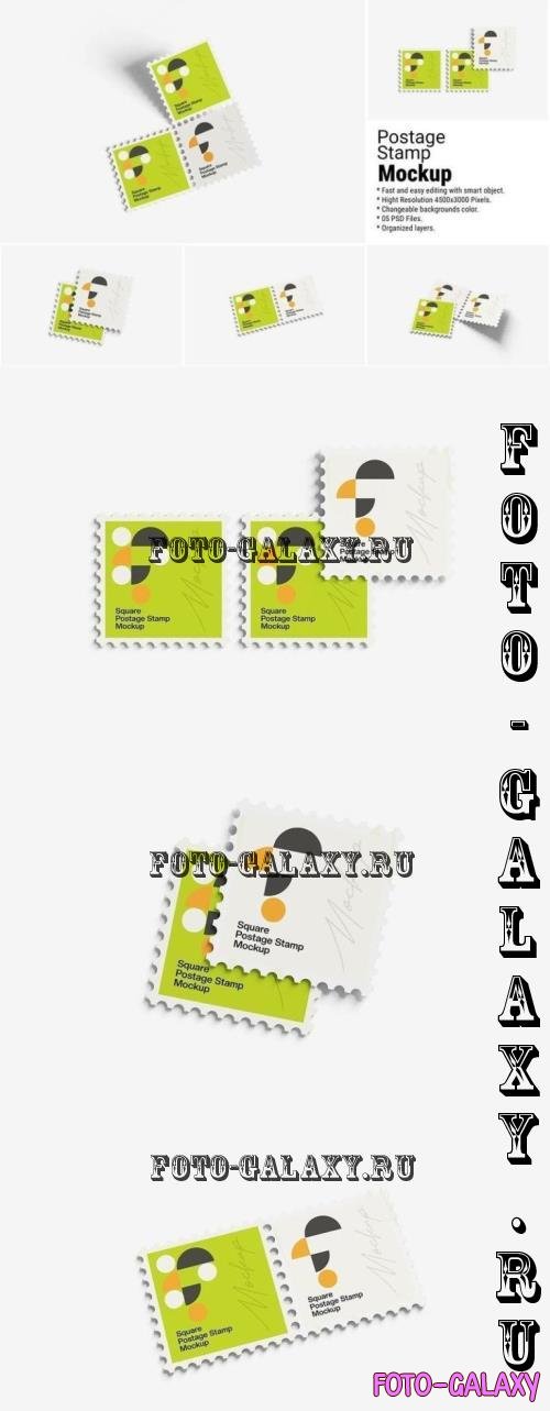 Square Postage Mockup - QEXPZTX