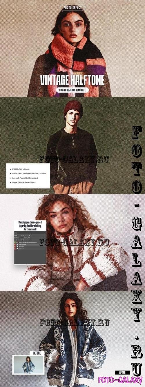 Vintage Halftone Photo Effect - 291031095 - HD5P9VJ