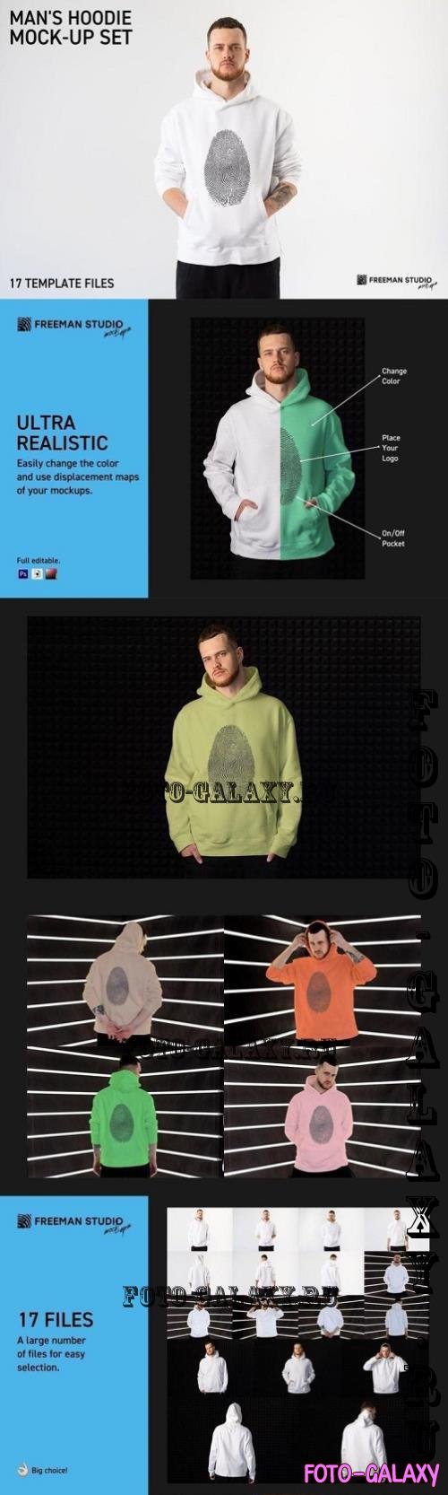Man's Hoodie Mock-Up Set - 7414047 - YE96WE4