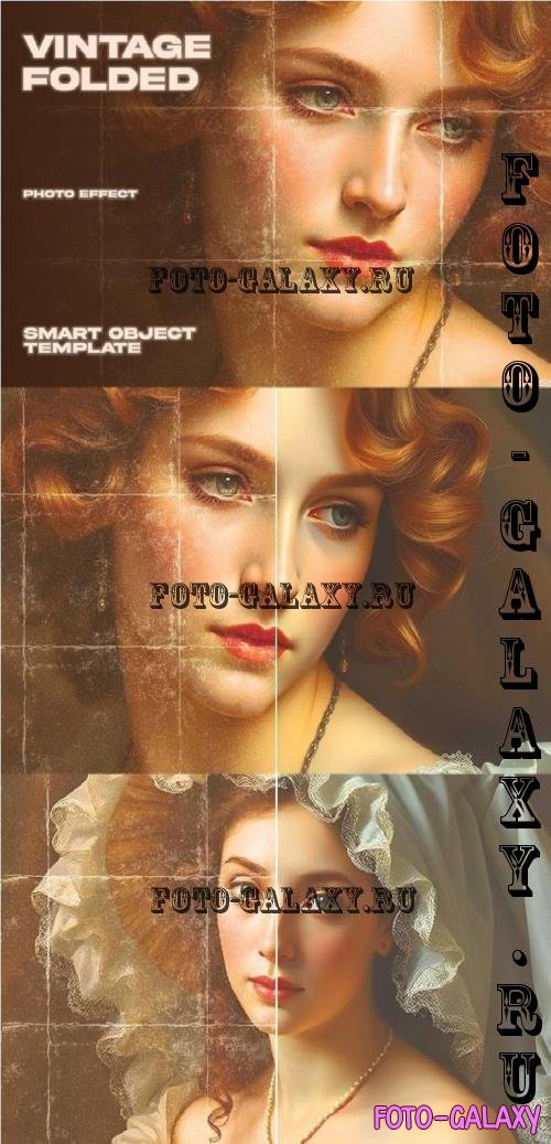 Vintage Folded Photo Effect - UKMM4ZQ
