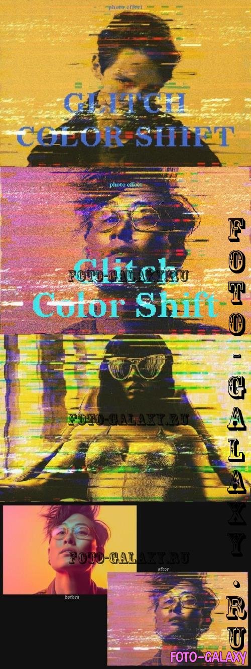 Glitch Color Shift Photo Effect - 290925982 - 8E633A4