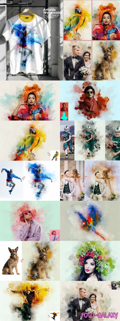 Watercolor Artistic Photoshop Actions