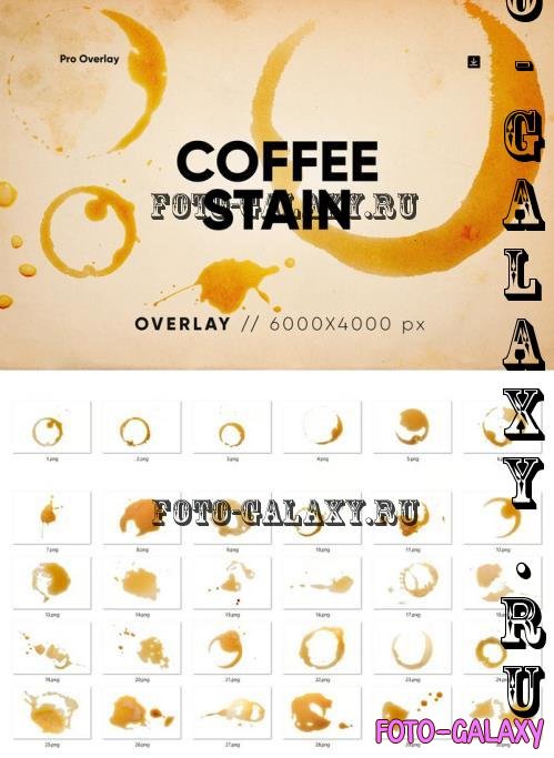 30 Coffee Stain Textures - 291068048 - WTX4DVR