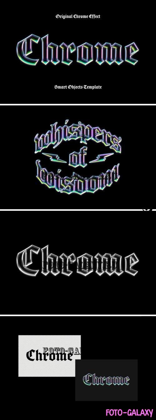 Iridescent Chrome Text & Logo Effect - 291083596 - 6ZCZZC4