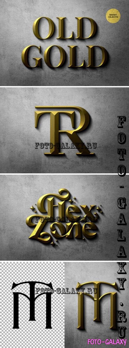 Golden Concrete Text & Logo Mockup - 291100884 - GDHYF2J