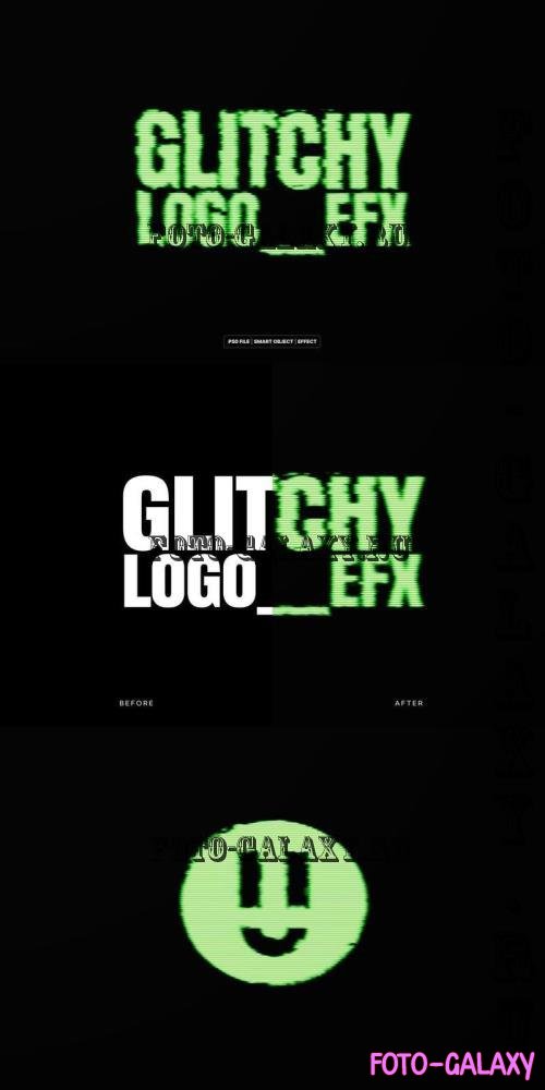 Glitched Digital Text and Logo Effect - GW97TWJ
