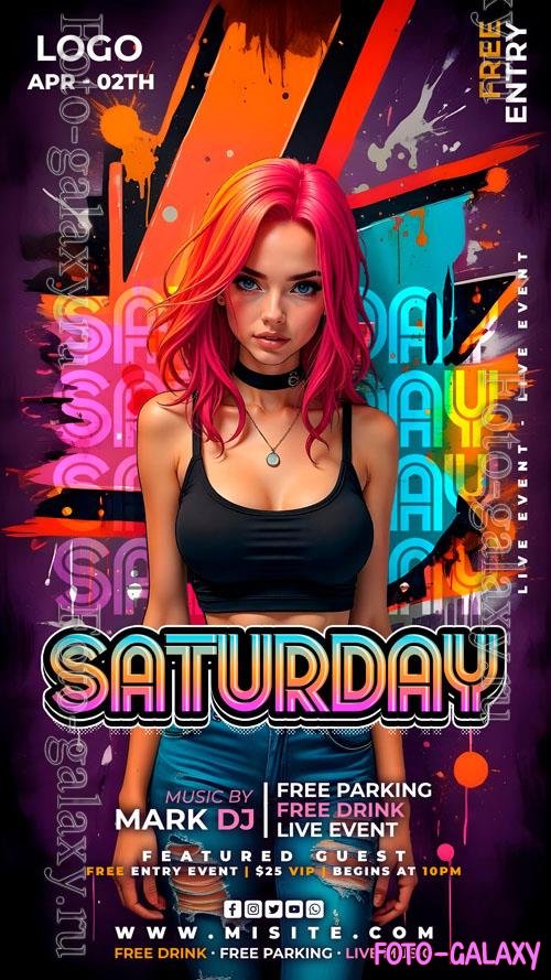 Flyer party psd design template, night club, dj party vol 9