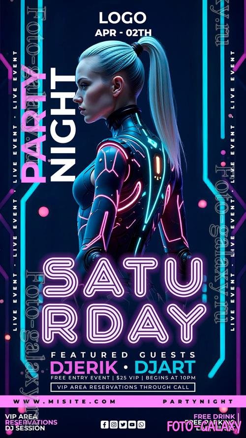 Flyer party psd design template, night club, dj party vol 4