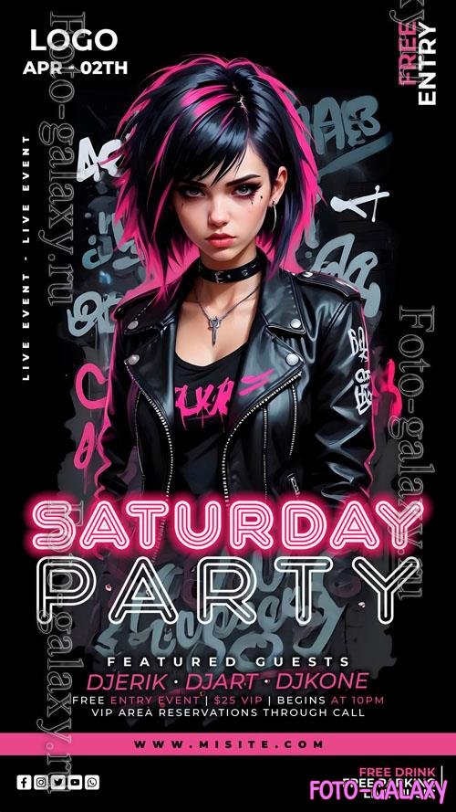 Flyer party psd design template, night club, dj party vol 2