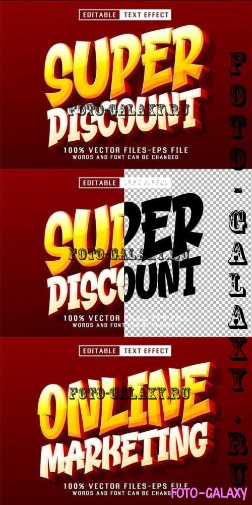 Super Discount 3d Text - Editable Text Effect - 3ZRWJQT