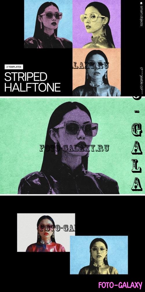Colorful Striped Halftone Effect - 290975774 - YNFYCGG