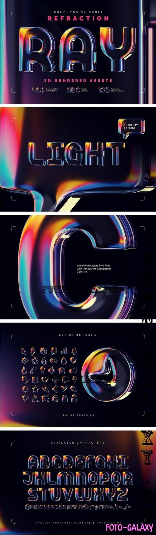 Refraction Ray - Color Bitmap Font - 291100168 - Q4NZMHV
