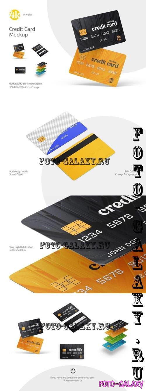 Credit Card Mockup Set - 291109761 - X9J4N7U